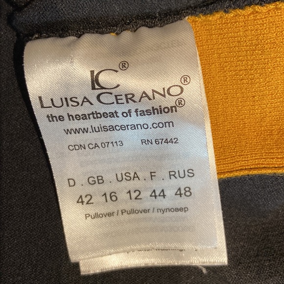 Luisa Cerano Pullover Top Size 12 - Picture 6 of 10